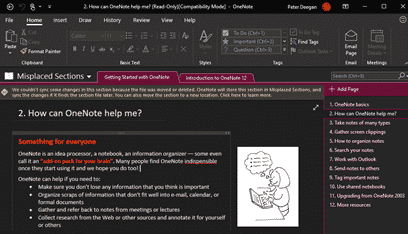 OneNote 2016 for Windows gets dark mode