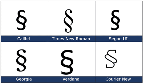 Section Symbol § in Word, Excel, PowerPoint and Outlook