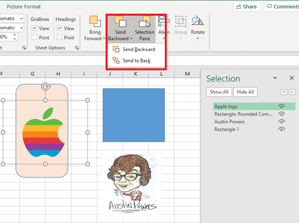 See more with Selection Pane in Excel, PowerPoint and Word