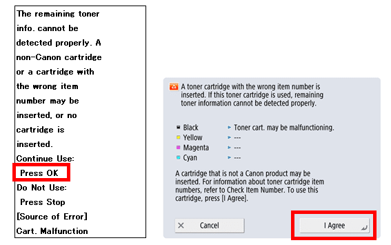 Why Canon says to ignore its own printer warnings