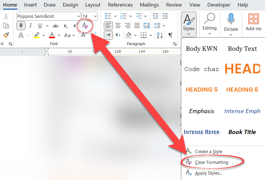 All about Clear Formatting in Word