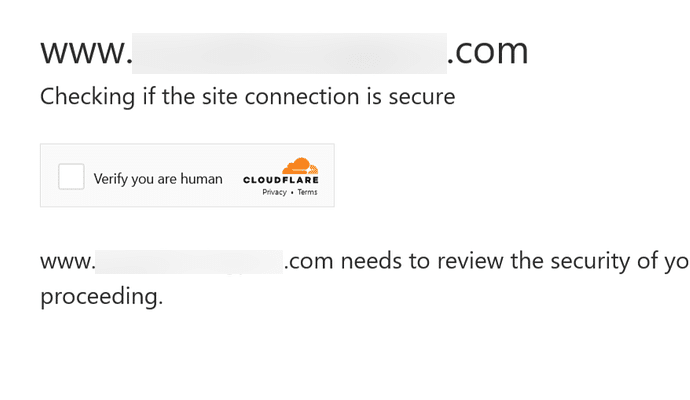 Beware fake Cloudflare web pages