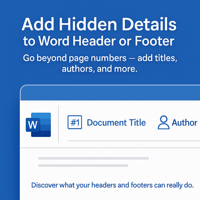 Unlock Hidden Details: Add more to Word Headers and Footers